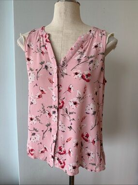 Sanctuary Pink Floral Sleeveless V-Neck Top